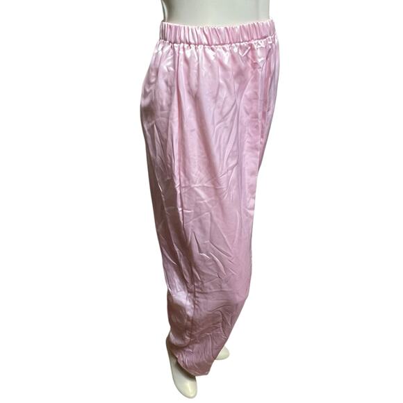 Vintage Ashley Taylor Pink Satin Pants, Medium, Polyester & Cotton Blend - Picture 9 of 14